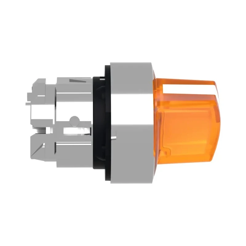 Schneider Electric Harmony Series Illuminated 2 Position Spring Return Selector Switch Head, 22 mm Cutout, Orange ZB4BK1453