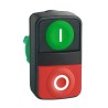 Schneider Electric Harmony XB5 Series Green and Red Spring Return Rectangular Push Button Head 22 mm Cutout IP67 ZB5AL7340