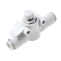 SMC AS Series In-Line Type Flow Controller with M Thread Inlet and 8mm Tube Outlet, Nylon Body, 1 MPa Operating AS3002F-08