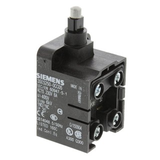 Siemens 3SE5 Series Plunger Limit Switch, 1 NO/1 NC Contact, IP20, Plastic Housing, 400V AC, 10A 