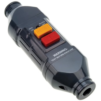 Masterplug Inline Mains RCD Connector Adapter 13A 2 Pole 240V AC ILRCDNG-MP