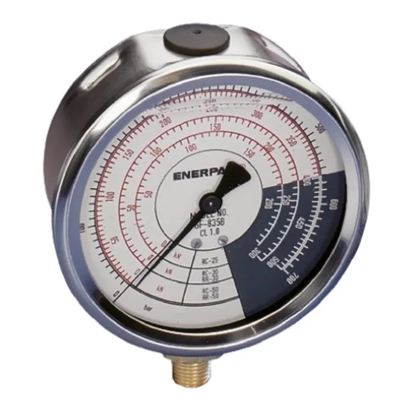 Enerpac 100 mm 1/2 in NPTF Stainless Steel Pressure Gauge 700 bar GF5B