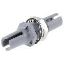 Broadcom POF to POF Fibre Optic Adapter, 2.8dB Insertion Loss, 1 mm Fibre Size, Grey Housing HFBR-4505Z