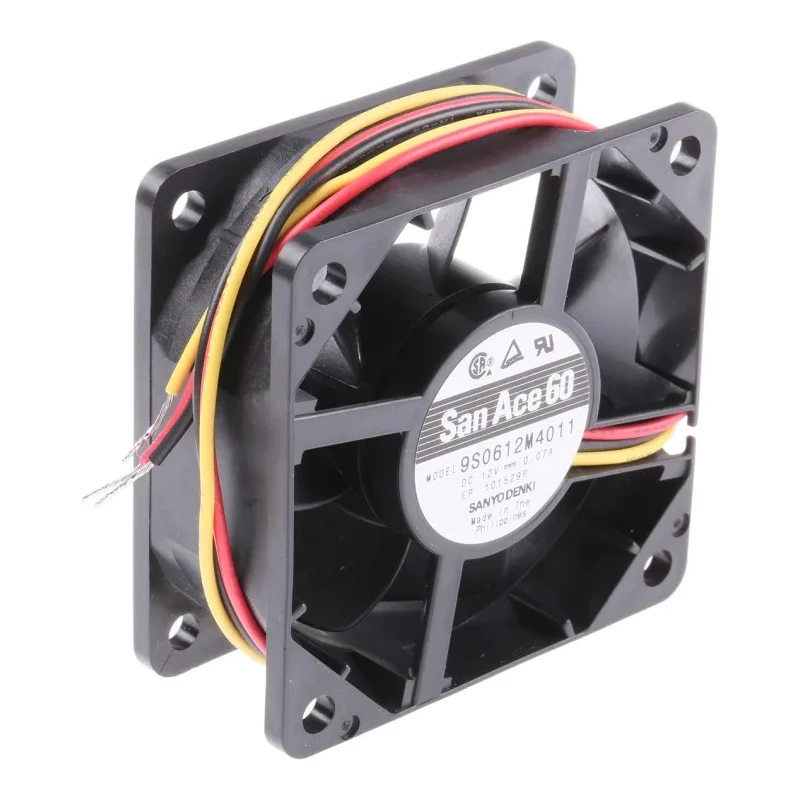 Sanyo Denki San Ace 9S Series Axial Fan 12V DC 840mW 70mA 24 m³/h 60mm x 60mm x 25mm 9S0612M4011