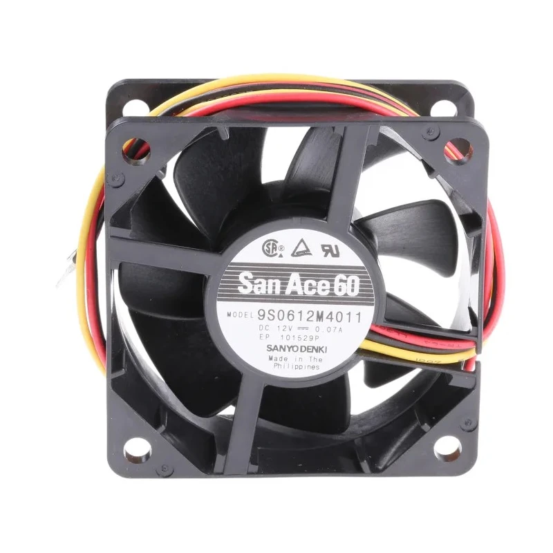 Sanyo Denki San Ace 9S Series Axial Fan 12V DC 840mW 70mA 24 m³/h 60mm x 60mm x 25mm 9S0612M4011