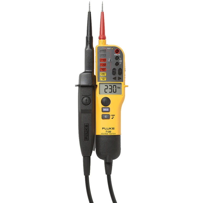 Fluke LCD Voltage Tester 690V AC/DC Continuity Check Battery Powered CAT IV CAT III FLUKE T130