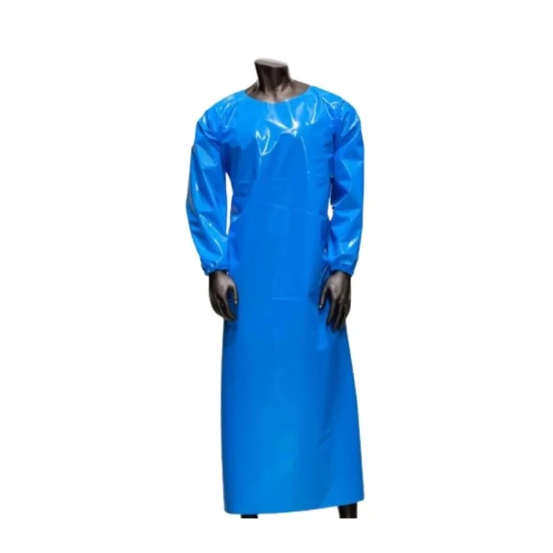 Topdog Royal Blue Reusable Gown XL, Polyurethane Liquid and Chemical Resistant Overall A3051