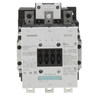 Siemens Motor Control Contactor 3RT1056-6AP36, 230V AC Coil, 3-Pole, 185A, 90 kW, 3 NO Contacts, 400V AC