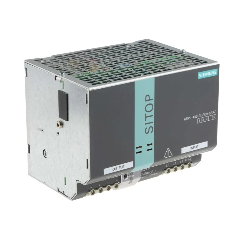 Siemens SITOP MODULAR PLUS Switched Mode DIN Rail Power Supply 3-Phase 550V AC Input 24V DC, 20A Output 6EP1436-3BA00-8AA0