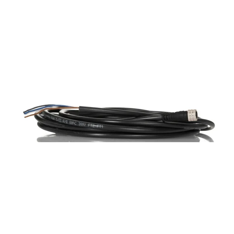 Brad from Molex Sensor Actuator Cable Female M8 Straight to Male 3 Way Unterminated 2m 1200270129
