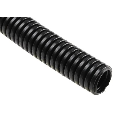 PMA Black Plastic Uncoated Flexible Conduit 16 mm Nominal Diameter 10m Length IP66 IP68 Rated PIS Series PIST-12B