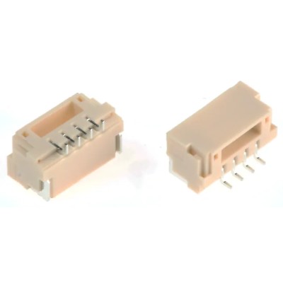JST GH Series Right Angle Surface PCB Header 4 Contact 1.25 mm Pitch 1 Row Shrouded SM04B-GHS-TB(LF)(SN)