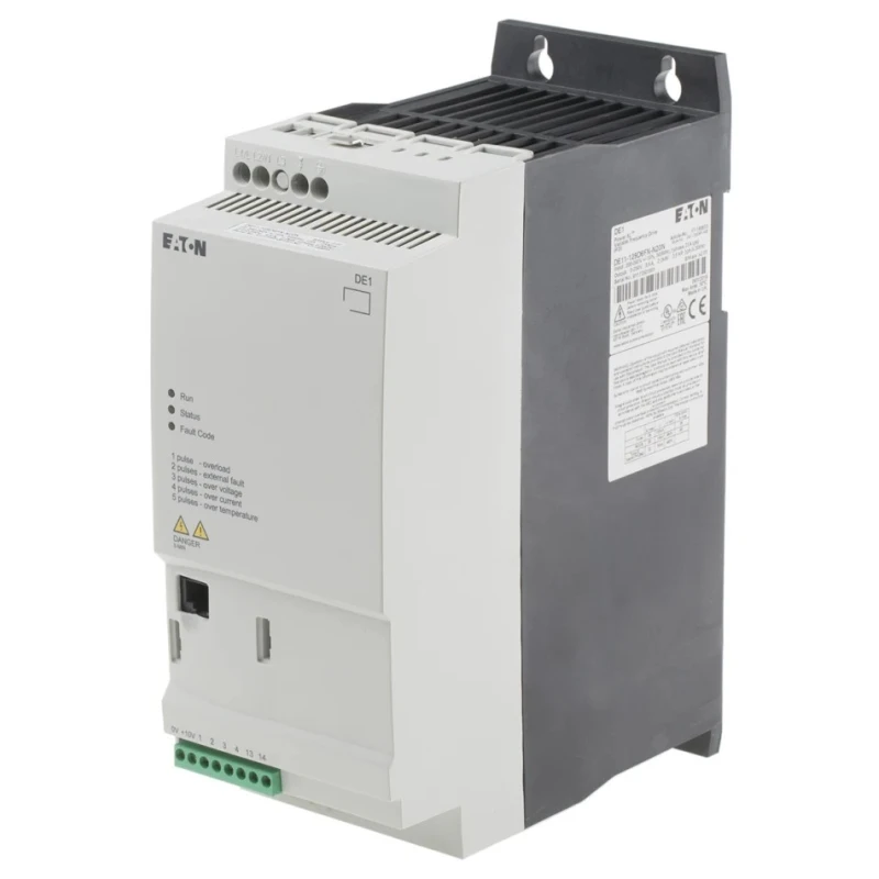 Eaton Variable Speed Starter 2.2 kW 230V AC 1 Phase 9.6 A PowerXL DE11 Series 180655 DE11-129D6FN-N20N