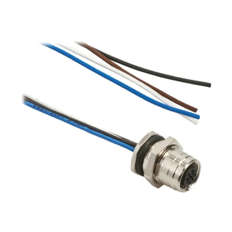 Brad from Molex Sensor Actuator Cable Female 4 Way Straight to 4 Way Unterminated, Polyurethane Jacket, Yellow 1200845101