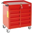 RS PRO 5 Drawer Wheeled Roller Cabinet Steel 350mm x 560mm x 650mm Model 753-1586