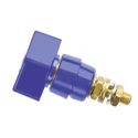Schutzinger 4 mm Blue Insulated Terminal Post, 1kV, M6 x 0.75 Thread, 63A POL 631 / BL