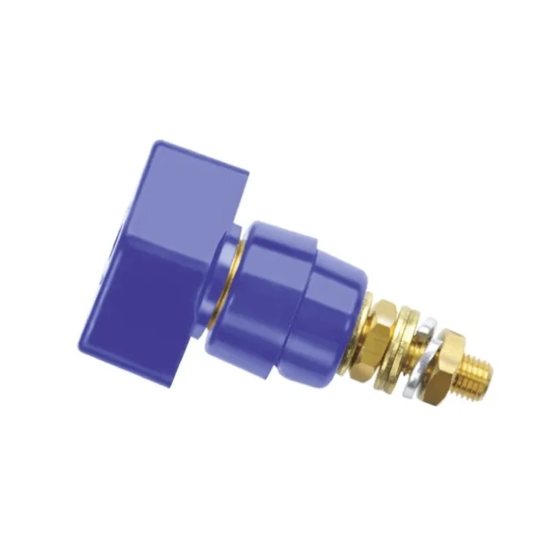 Schutzinger 4 mm Blue Insulated Terminal Post, 1kV, M6 x 0.75 Thread, 63A POL 631 / BL
