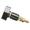 Schutzinger 4 mm Black Insulated Brass Terminal Post, 1kV, M12 x 1 Thread, 200A POL 201 / SW