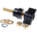 Schutzinger 4 mm Black Insulated Terminal Post, 1kV Voltage, M8 x 0.75 Thread, 100A Current POL 102 / SW