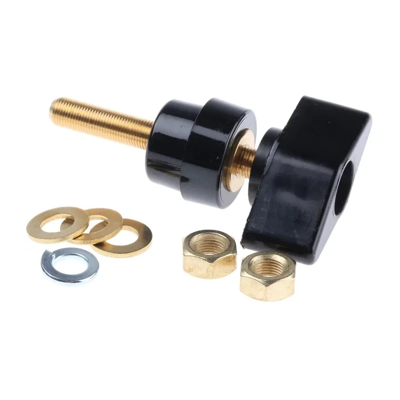 Schutzinger 4 mm Black Insulated Terminal Post, 1kV Voltage, M8 x 0.75 Thread, 100A Current POL 102 / SW
