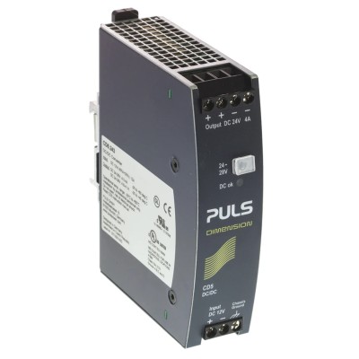PULS DIMENSION-CD DC/DC Converter 24V DC 4A 16.2V/12V DC Input DIN Rail Mount 96W CD5.243