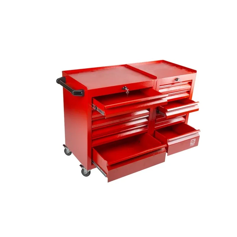 RS PRO Heavy Duty 12 Drawer Wheeled Steel Tool Chest Cabinet 450mm x 1.09m x 870mm 753-1582