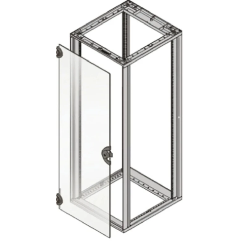 nVent SCHROFF NOVASTAR Glass Cabinet Door 25U, 553mm Width, Smoke Grey 6mm Safety Glass 27230-006