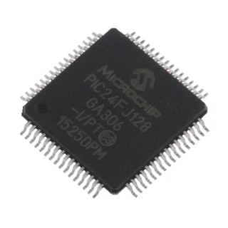 Microchip 16 bit PIC24FJ Microcontroller 32 MHz 128kB FLASH 64-Pin TQFP PIC24FJ