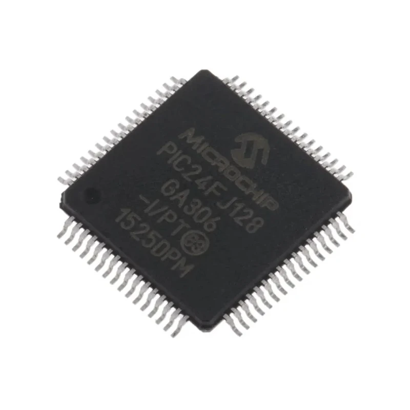 Microchip 16 bit PIC24FJ Microcontroller 32 MHz 128kB FLASH 64-Pin TQFP PIC24FJ128GA306-I/PT