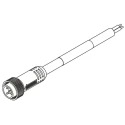 Brad from Molex Mini-Change Sensor Actuator Cable 7/8 In Circular Straight Male to 3 Way Unterminated, 1.8m Length 1300060534
