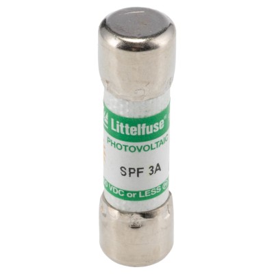 Littelfuse 3A F Melamine Cartridge Fuse 10 x 38 mm 1kV dc Solar Protection SPF Series 0SPF003.T