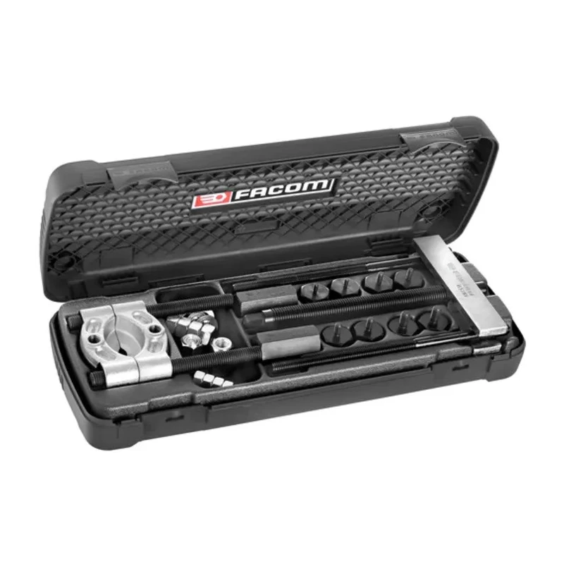 Facom Extraction Tool Set, 12-Piece, Bearing Puller Capacity 5 To 110 mm, Plastic Case U.53J1