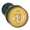 Schneider Electric Harmony XB5 Series Yellow Beacon-Buzzer Combination IP66 IP67 IP69 120V AC/DC 90dB at 1m XB5KS2G8