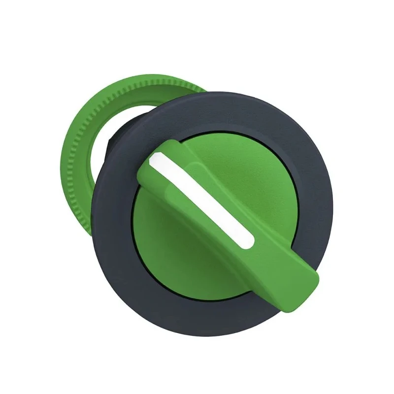 Schneider Electric Harmony XB5 Series 2 Position Selector Switch Head 30mm Cutout Green Handle IP69K IP67 IP66 ZB5FD203