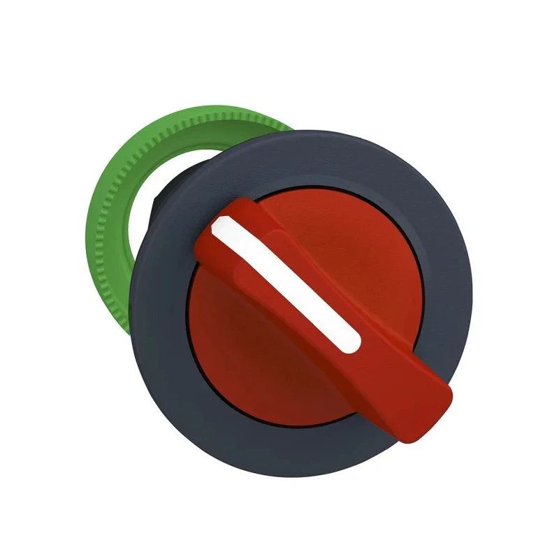 Schneider Electric Harmony XB5 Series 2 Position Selector Switch Head, 30 mm Cutout, Red Handle, IP66 IP69K IP67 ZB5FD204