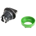 Schneider Electric Harmony XB5 Series 3 Position Selector Switch Head 30 mm Cutout Black Handle IP66 IP67 IP69K ZB5FD3