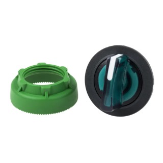 Schneider Electric Harmony XB5 Series 3 Position Illuminated Selector Switch Head, 30 mm Cutout, Green Handle, IP66 ZB5FK1833