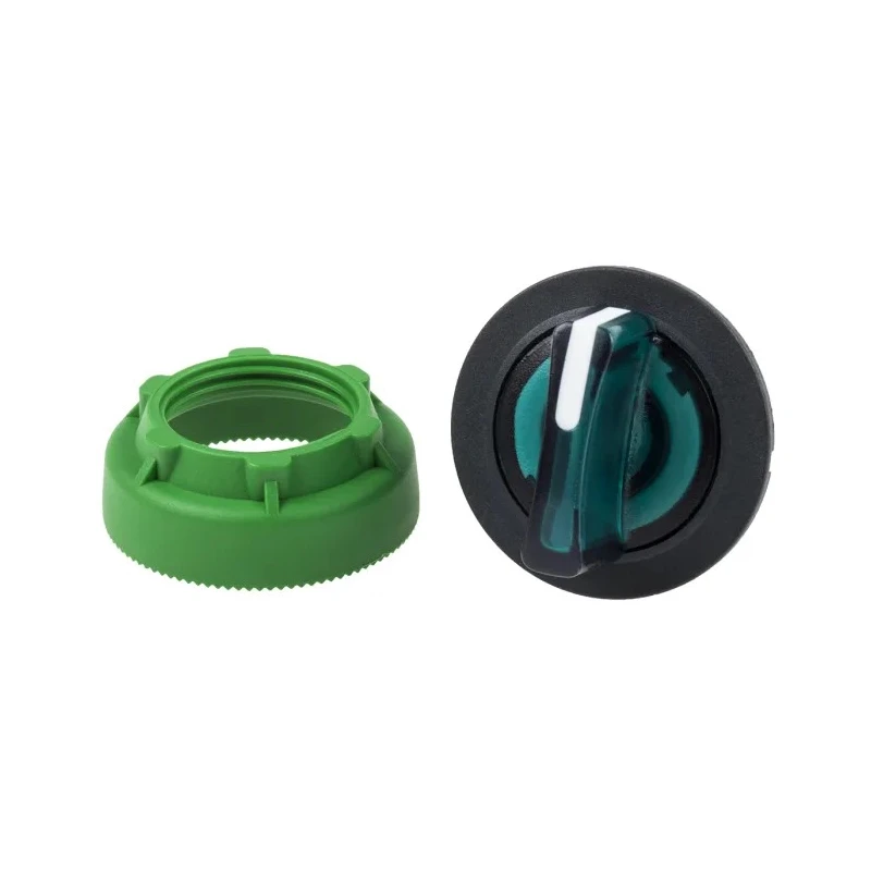 Schneider Electric Harmony XB5 Series 3 Position Illuminated Selector Switch Head, 30 mm Cutout, Green Handle, IP66 ZB5FK1833