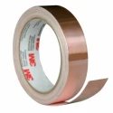 3M Conductive Metallic Tape Dead Soft Copper Foil, 25.4mm Width x 16.5m Length, Acrylic Adhesive, Max Operating 1181-25