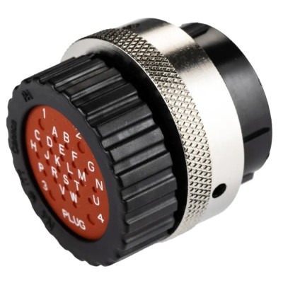 ITT Cannon Industrial Circular Connector, 24 Contacts, Cable Mount, Plug, Male, IP67, 250V TN6S24-0420P1L / 192900-0014