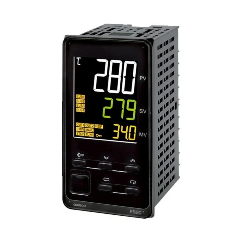 Omron Panel Mount PID Temperature Controller 2 Input, 1 Output Relay, 240V AC E5EC