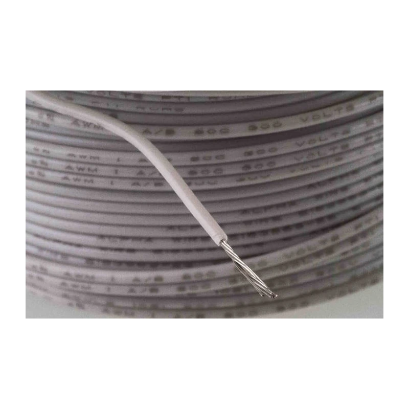 Alpha Wire Hookup Wire PVC Series White Hook Up Wire 24 AWG 7/0.20 mm Core Strands 30 m Polyvinyl Chloride 3250 WH005