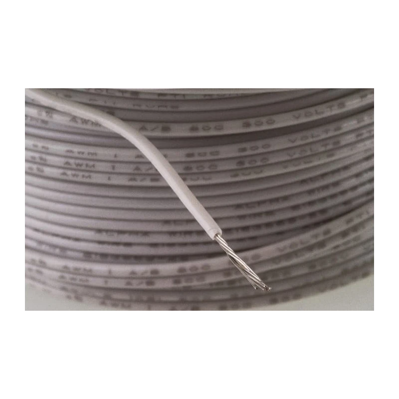 Alpha Wire Hookup Wire PVC Series White Hook Up Wire 24 AWG 7/0.20 mm Core Strands 30 m Polyvinyl Chloride 3250 WH005