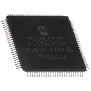 Microchip 16 bit PIC PIC24EP Microcontroller 70 MHz 536kB FLASH 100-Pin TQFP PIC24EP512GU810-I/PF