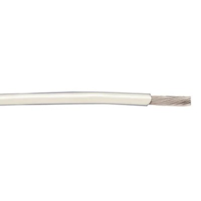 Alpha Wire Hook Up Wire PVC Series White 22 AWG 7x0.25 mm Core Strands 30m 300V Polyvinyl Chloride 3251 WH005