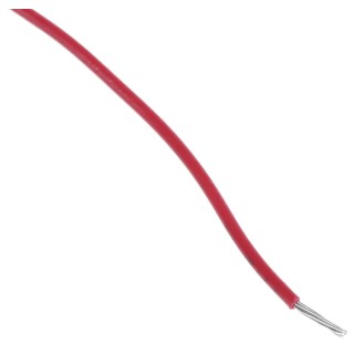 Alpha Wire Hook Up Wire PVC Series Red 22 AWG Tinned Copper Conductor, 7x0.25 mm Strands, 30 m Length, 300V 3251 RD005