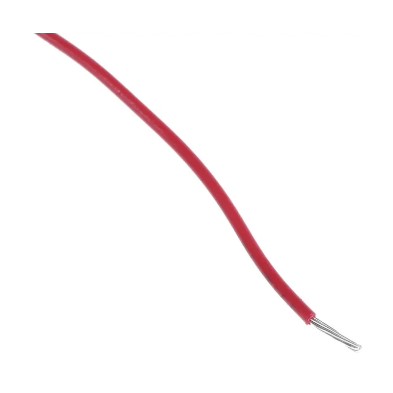 Alpha Wire Hook Up Wire PVC Series Red 22 AWG Tinned Copper Conductor, 7x0.25 mm Strands, 30 m Length, 300V 3251 RD005
