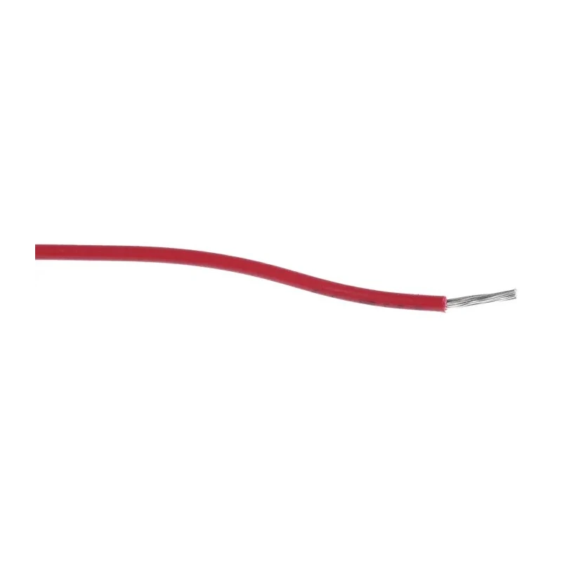 Alpha Wire Hook Up Wire PVC Series Red 22 AWG Tinned Copper Conductor, 7x0.25 mm Strands, 30 m Length, 300V 3251 RD005