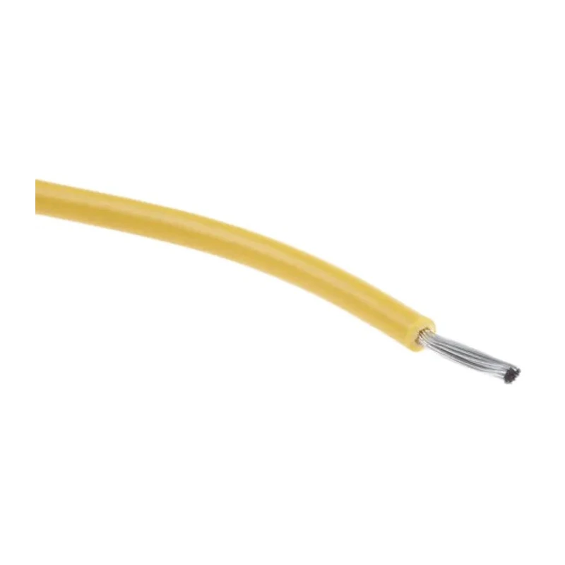 Alpha Wire Hook Up Wire PVC Series Yellow, 22 AWG, 7x0.25 mm Strands, 30 m Length, Tinned Copper Conductor, 300V 3251 YL005