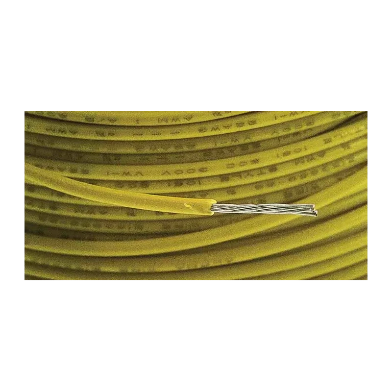 Alpha Wire Hook Up Wire PVC Series Yellow, 22 AWG, 7x0.25 mm Strands, 30 m Length, Tinned Copper Conductor, 300V 3251 YL005